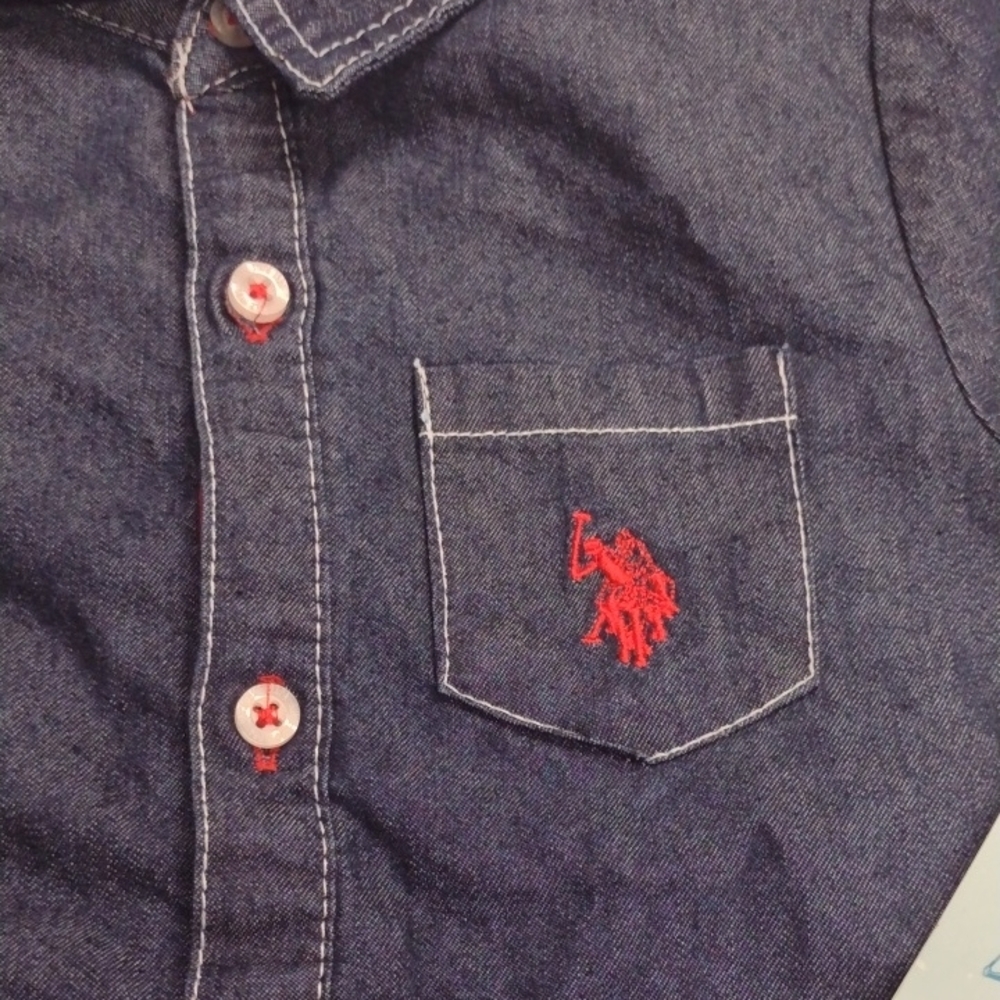 U.S. Polo Assn. Dark Blue Kids Romper - Picture 3 of 9